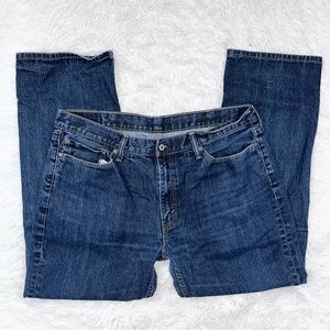 LEVI’S Men’s 514 Straight Leg Dark Wash Blue Denim Jeans 38